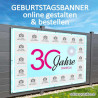 Geburtstagsbanner mit Fotocollage onlinegestalten günstig Gratisversand Banner zum Geburtstag Vorlagen