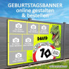Geburtstagsbanner für Kinder mit Fotocollage onlinegestalten günstig Gratisversand Banner zum 10. Geburtstag Vorlagen