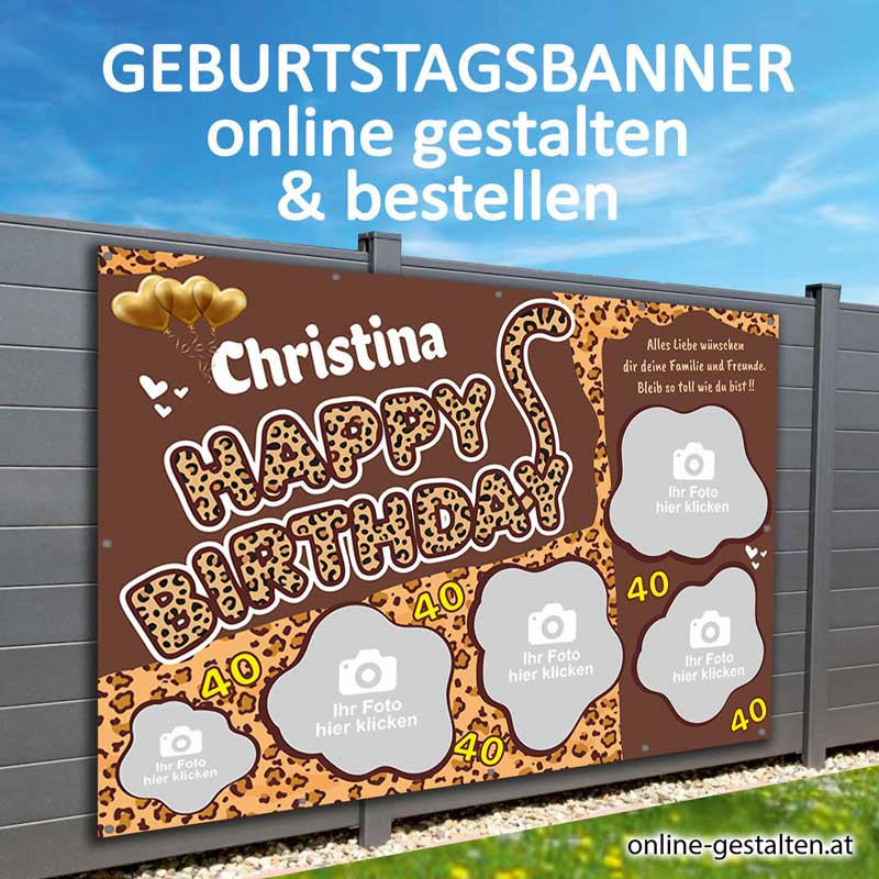 Geburtstagsbanner online gestalten Banner zum Geburtstag Partydeko Geburtstag selbst gestalten