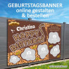 Geburtstagsbanner online gestalten Banner zum Geburtstag Partydeko Geburtstag selbst gestalten
