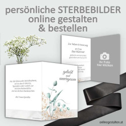 Sterbebild, Sterbebildchen, Sterbebilder online bestellen, Vorlagen Sterbebilder