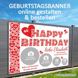 Geburtstagsbanner online gestalten Banner zum Geburtstag Partydeko Geburtstag selbst gestalten