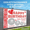 Geburtstagsbanner online gestalten Banner zum Geburtstag Partydeko Geburtstag selbst gestalten