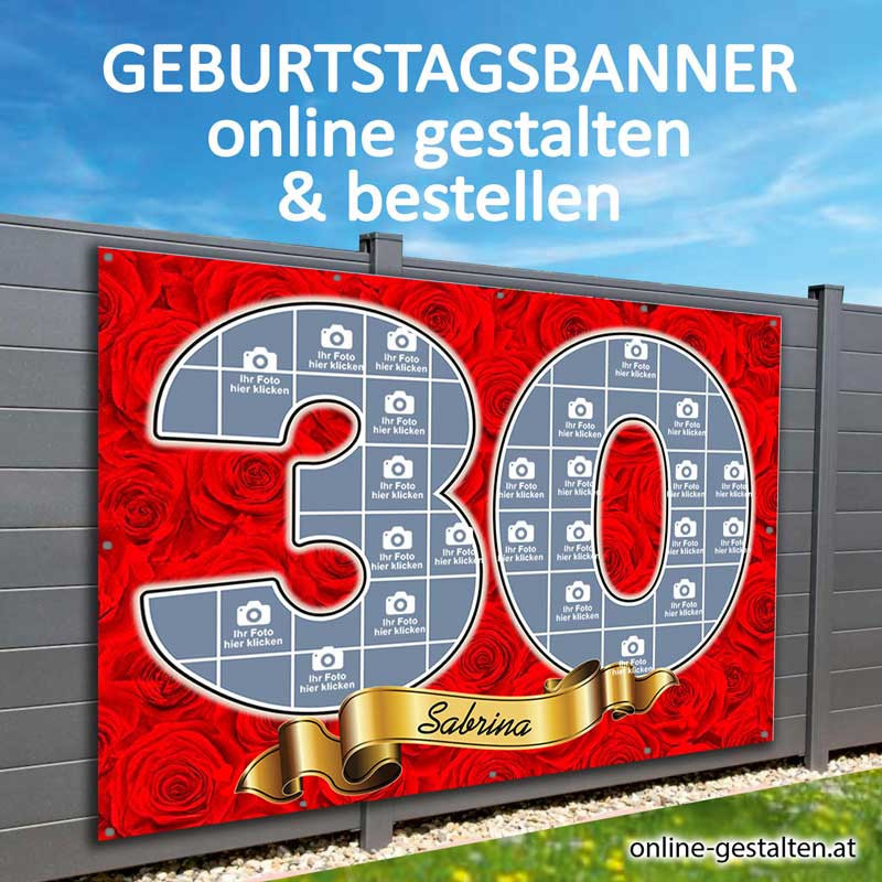 Geburtstagsbanner online gestalten Banner zum Geburtstag Partydeko Geburtstag selbst gestalten