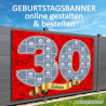 Geburtstagsbanner online gestalten Banner zum Geburtstag Partydeko Geburtstag selbst gestalten