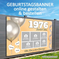 Geburtstagsbanner online gestalten Banner zum Geburtstag Partydeko Geburtstag selbst gestalten