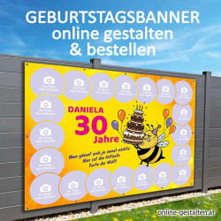 Geburtstagsbanner selbst gestalten online günstig Vorlagen onlinegestalten