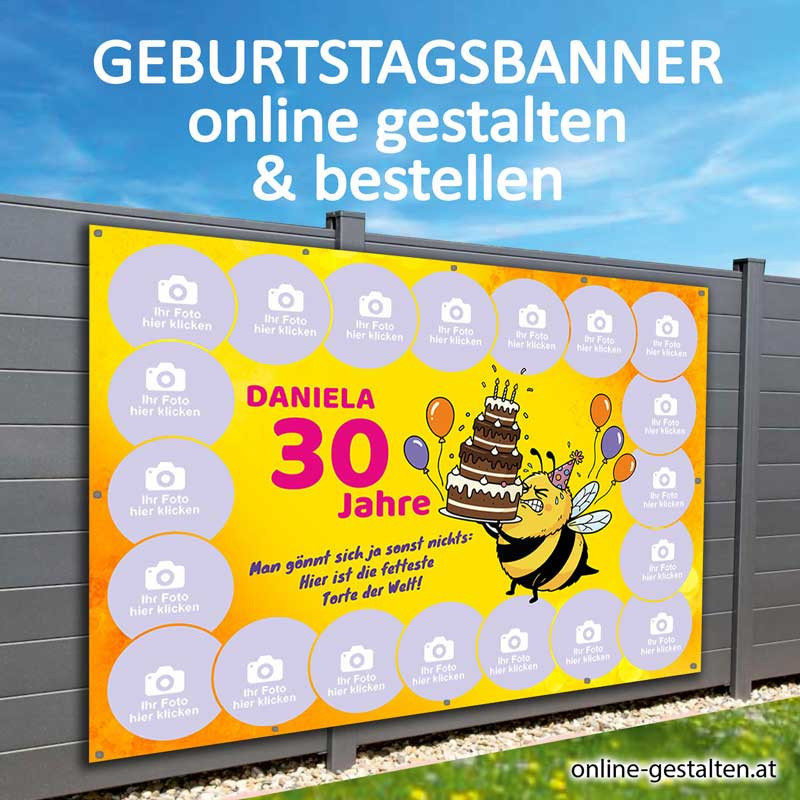 Geburtstagsbanner selbst gestalten online günstig Vorlagen onlinegestalten