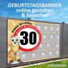 Geburtstagsbanner selbstgestalten mit Fotos. Toller Collagenbanner für Frauen zum Geburtstag online gestalten.