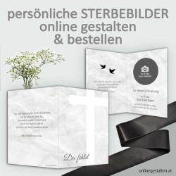 Sterbebild, Sterbebildchen, Sterbebilder online bestellen, Vorlagen Sterbebilder