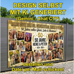 Geburtstagsbanner mit KI erstellen und drucken lassen