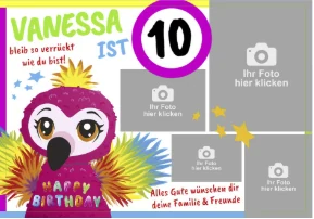 Geburtstagsbanner für eine Feier im Garten und im Freien